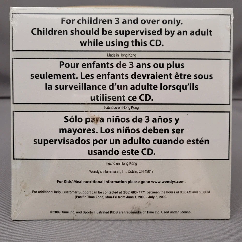 Sports Illustrated Kids Baseball Game 1 Wendy's Kids‎ Meal (CD-ROM, 2009)